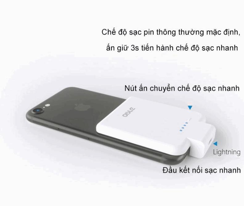 Online Mall - Sạc pin dự phòng mini dạng ốp giữ