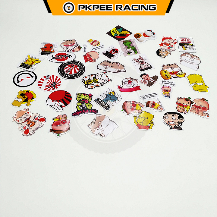 Combo Tem Sticker Dán Xe Máy Giao Ngẫu Nhiên