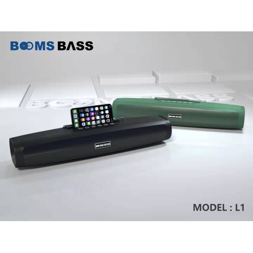 Loa Bluetooth Không Dây Boombass L1, Loa Không Dây Thế Hệ Mới, Thiết Kế Độc Đáo Âm Thanh Siêu Trầm Siêu Ấm, Siêu Bass ,Có Khe Để Điện Thoại