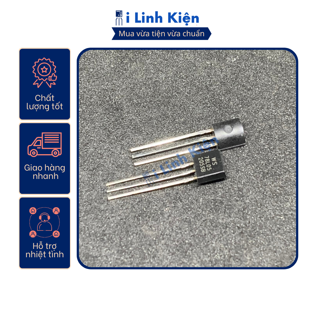 Ic nguồn 78L05 chất lượng tốt.