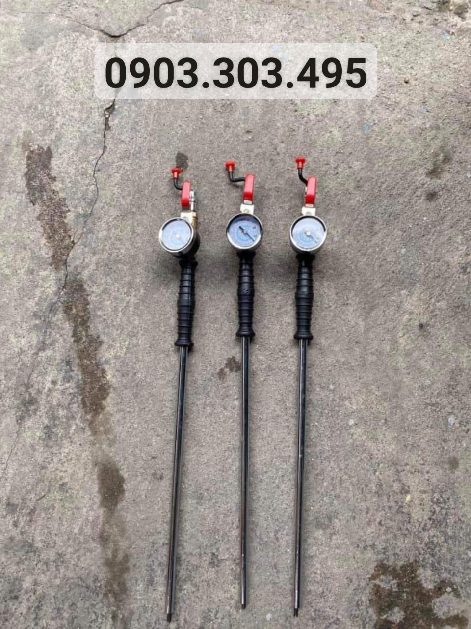 Tay bơm lốp xe tải xoáy ti van