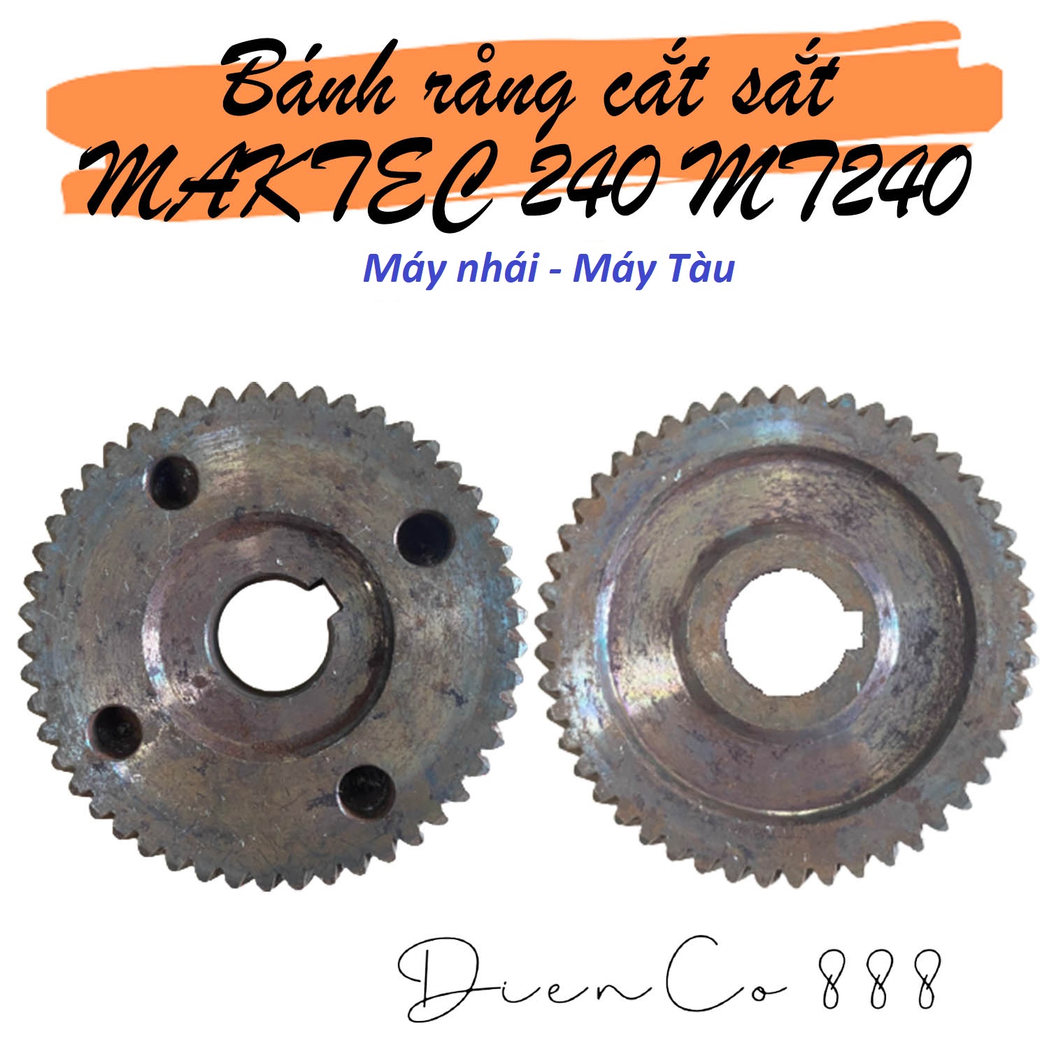 (HELICAL GEAR 49) Nhông bánh răng cắt sắt MAKTEC MT240 MT241 49 răng trục có chốt - Dùng cho máy nhái