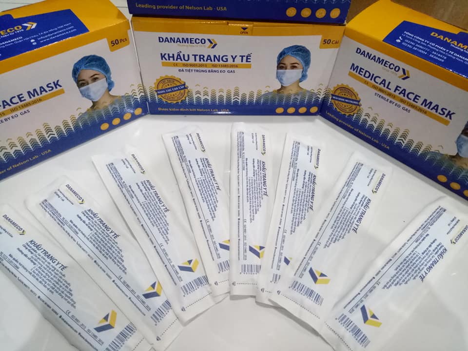 Khẩu trang y tế cao cấp DANAMECO tiệt trùng từng chiếc
