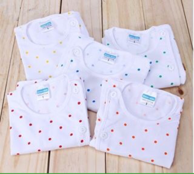 Combo 5 Áo Sơ Sinh Chấm Bi Cho Bé Sơ Sinh Từ 2 đến 7 Ký