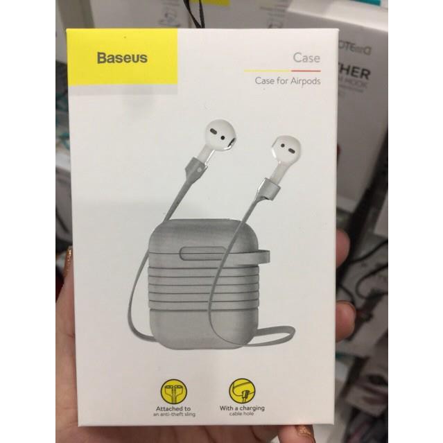 ♥️ Bao da AIR POD kèm dây đeo chống rớt Baseus ♥️