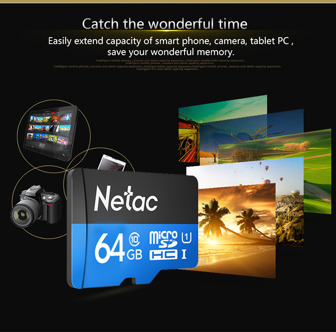 Thẻ nhớ NETAC chính hãng 32GB 64GB 128GB 100MB s Class 10 Tốc Độ Cao