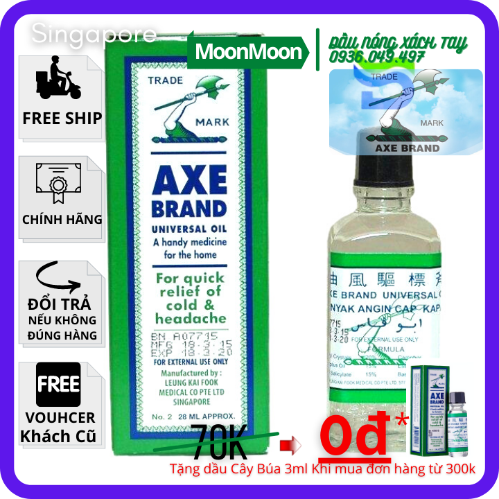 Dầu gió trắng cây búa singapore axe brand 28ml mua tại store