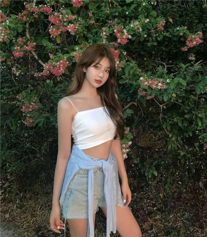 Áo croptop 2 dây bún chất bozip