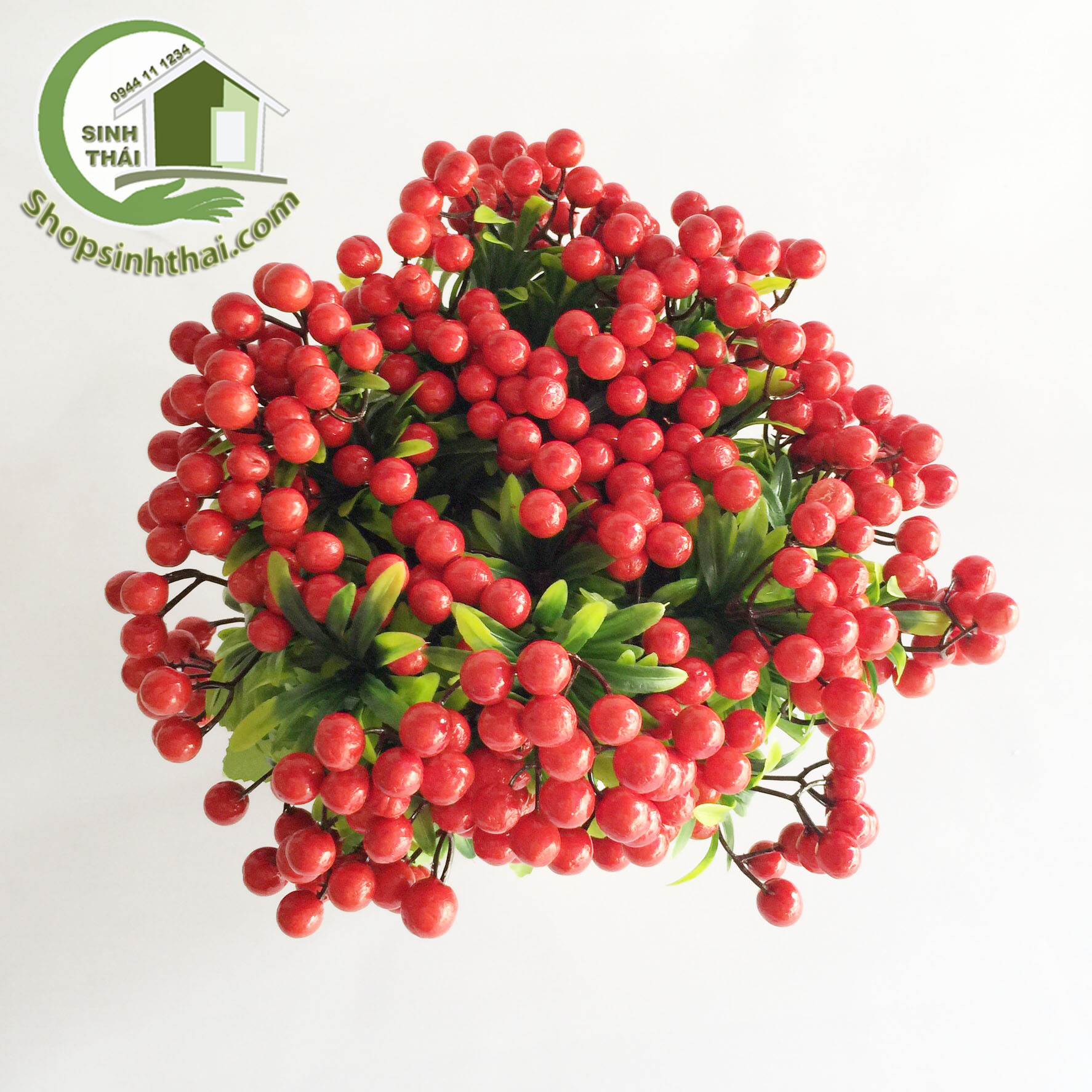 [HCM]Cành trái cây giả - bụi quả cherry màu đỏ