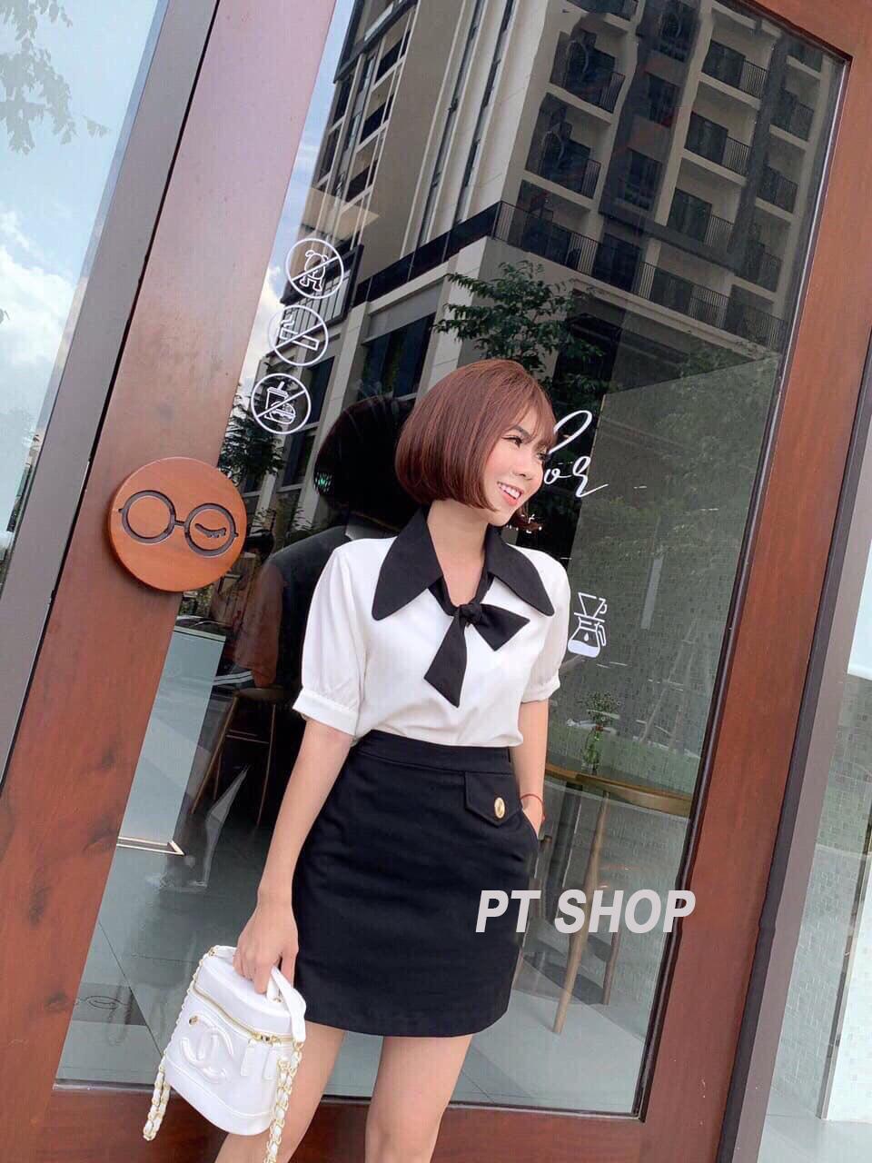 [HCM]Set Áo Phi Lụa + Chân Váy Thời Trang PT Shop