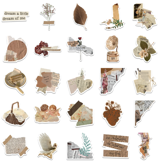 Sticker theo phong cách nghê thuật cổ điển
