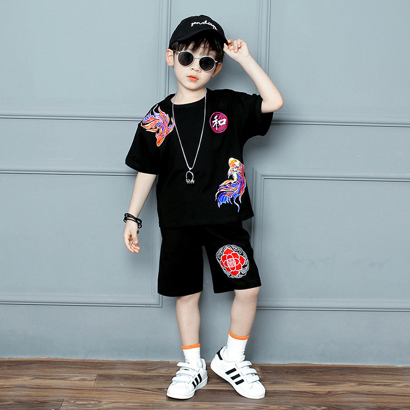 Đồ set baby boys, set clothing summer quality smooth cool, pattern Dragon for baby from 16-40kg