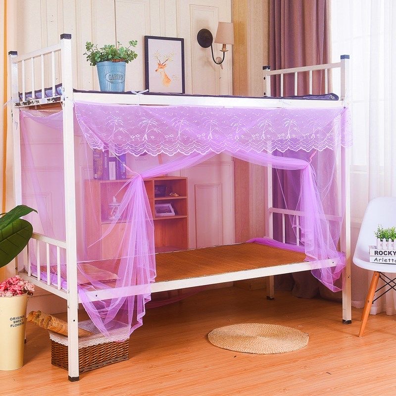 [HCM]Mùng Ngủ In Bông Có Cửa(1M8X2M2) Cao 2M2