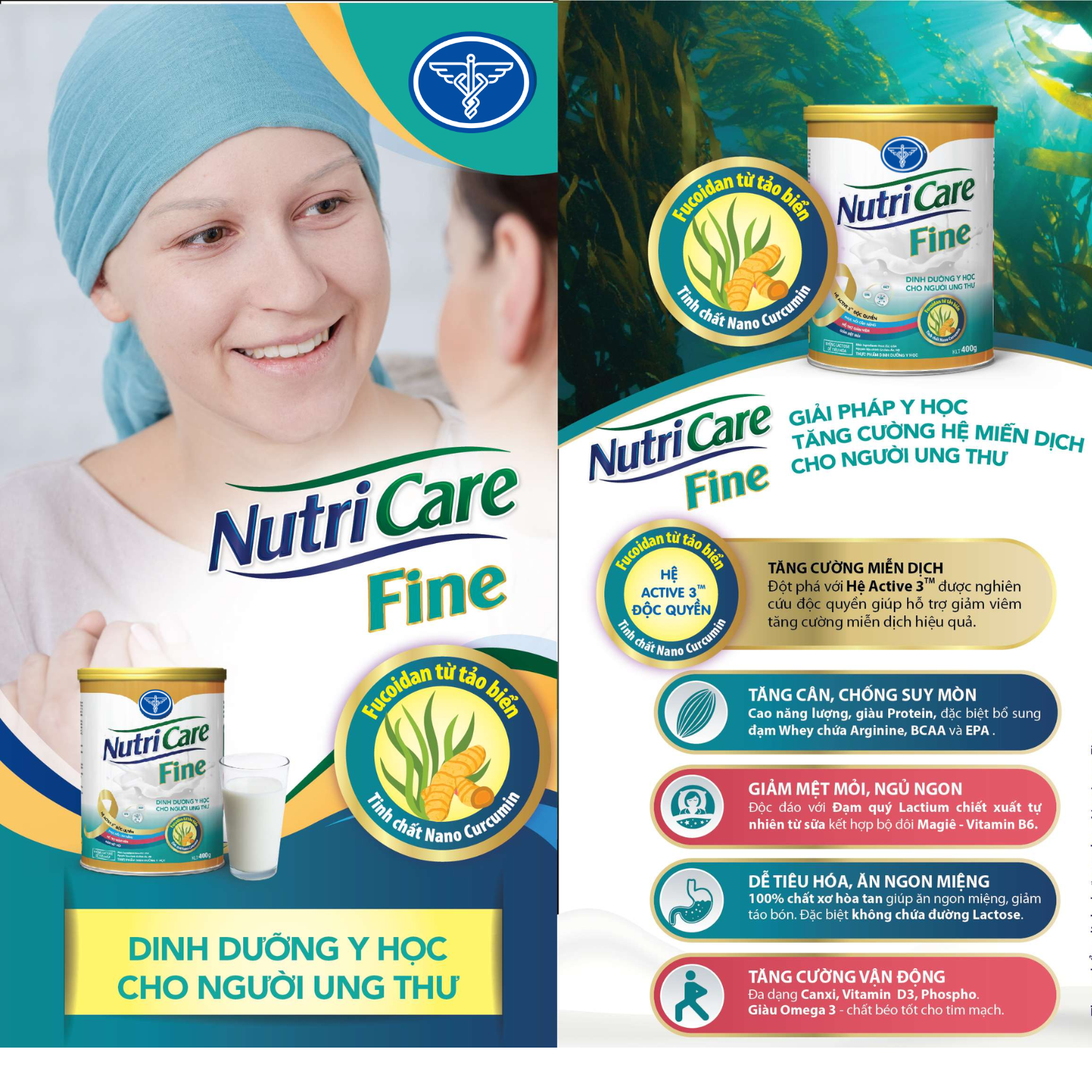 Sữa bột Nutricare Fine Cho Bệnh Nhân Ung Thư 900G