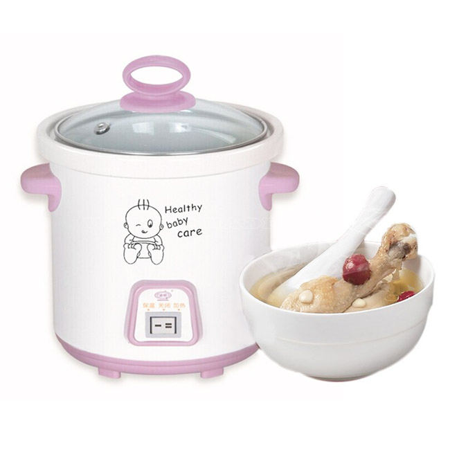 Nồi Chưng, Tiềm Yến, Nấu Cháo, Soup, hầm chậm... bằng điện 0,7Lít GX 07A (nắp kính)