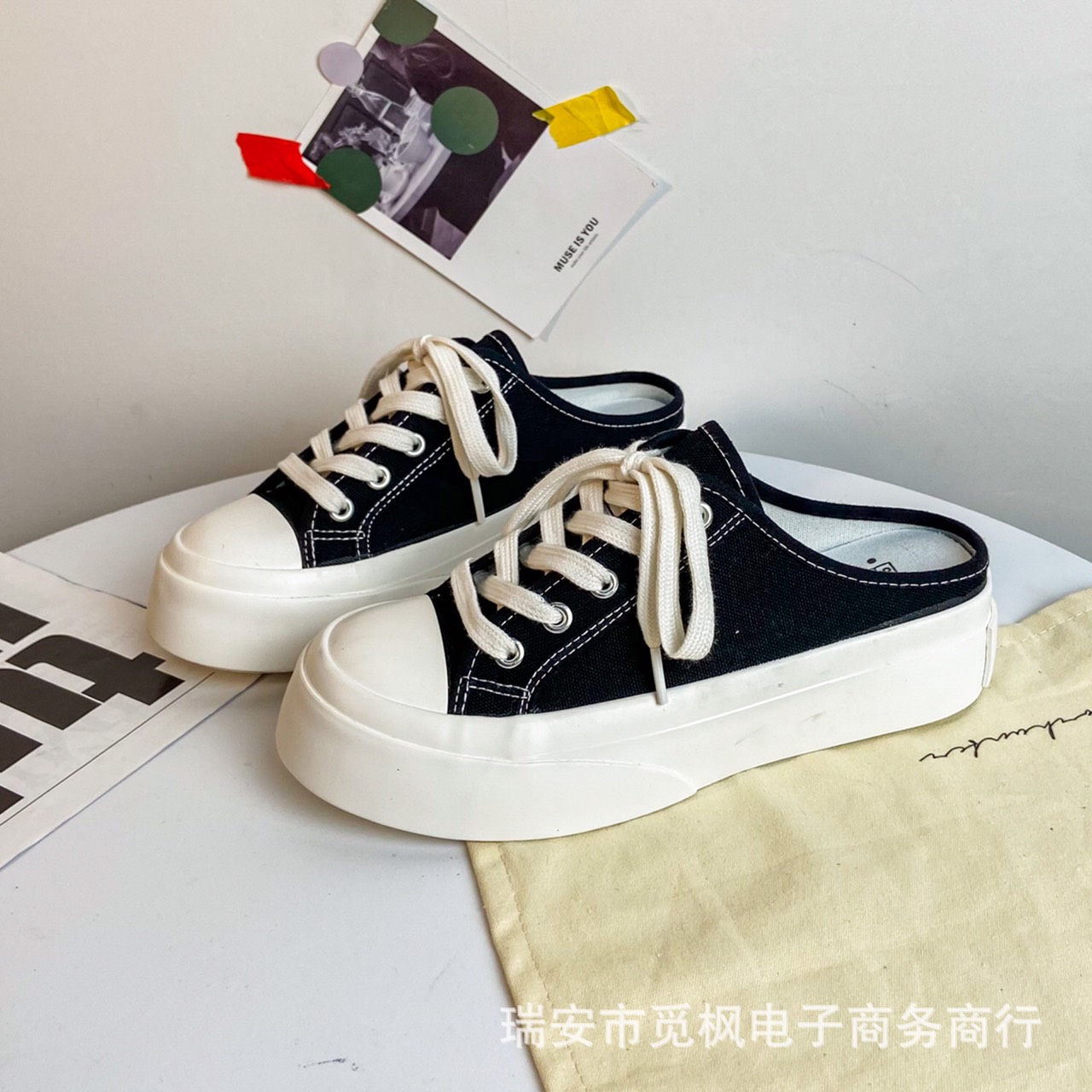 ( 3 MÀU ) Giày sục nữ vải trơn basic kiểu dáng trẻ trung hot trend