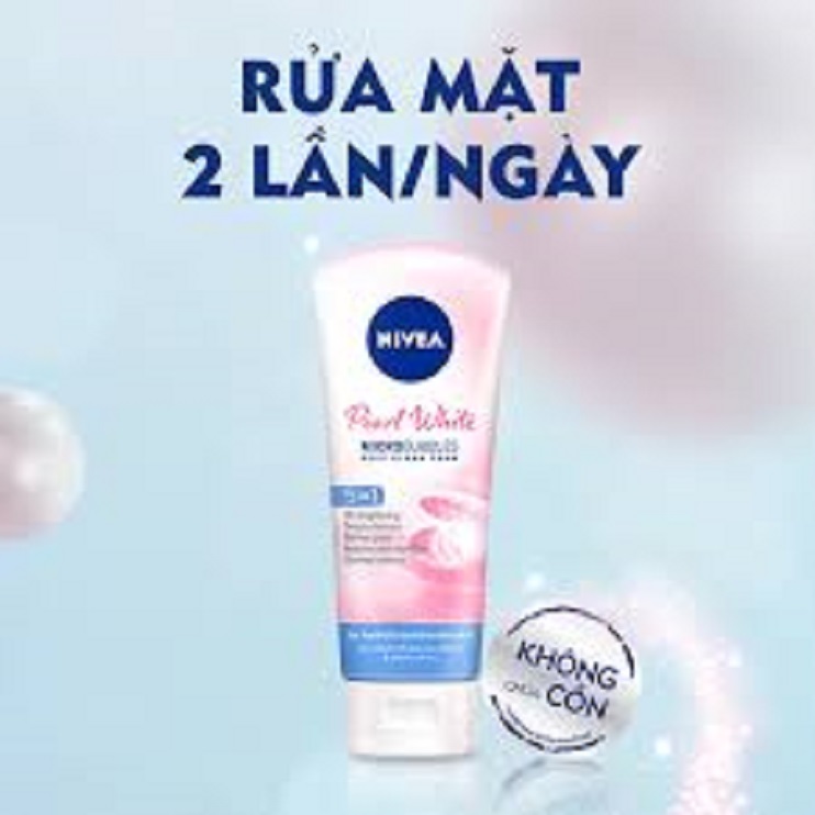 Sữa rửa mặt nivea nữ pearl white trắng da ngọc trai 100g