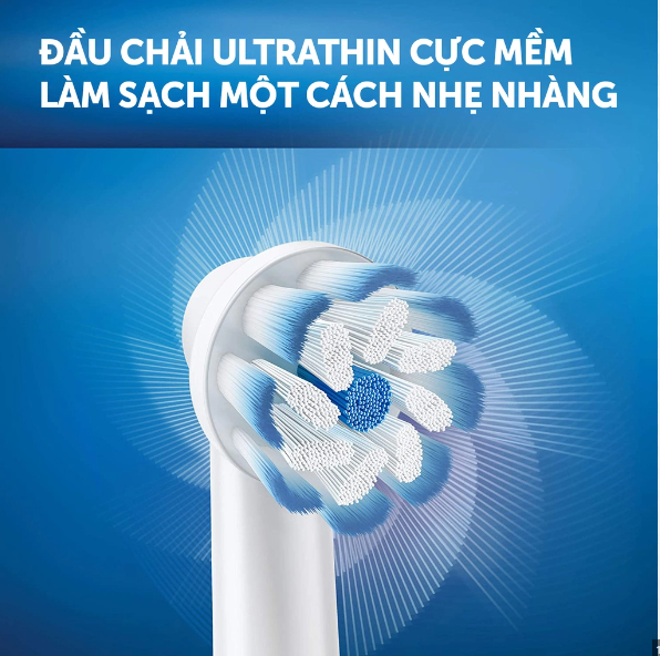 Bộ 6 đầu bàn chải điện thay thế Oral B Power Toothbrush Clean Sensitive Refills dành cho răng nhạy cảm quatangme-com-vn