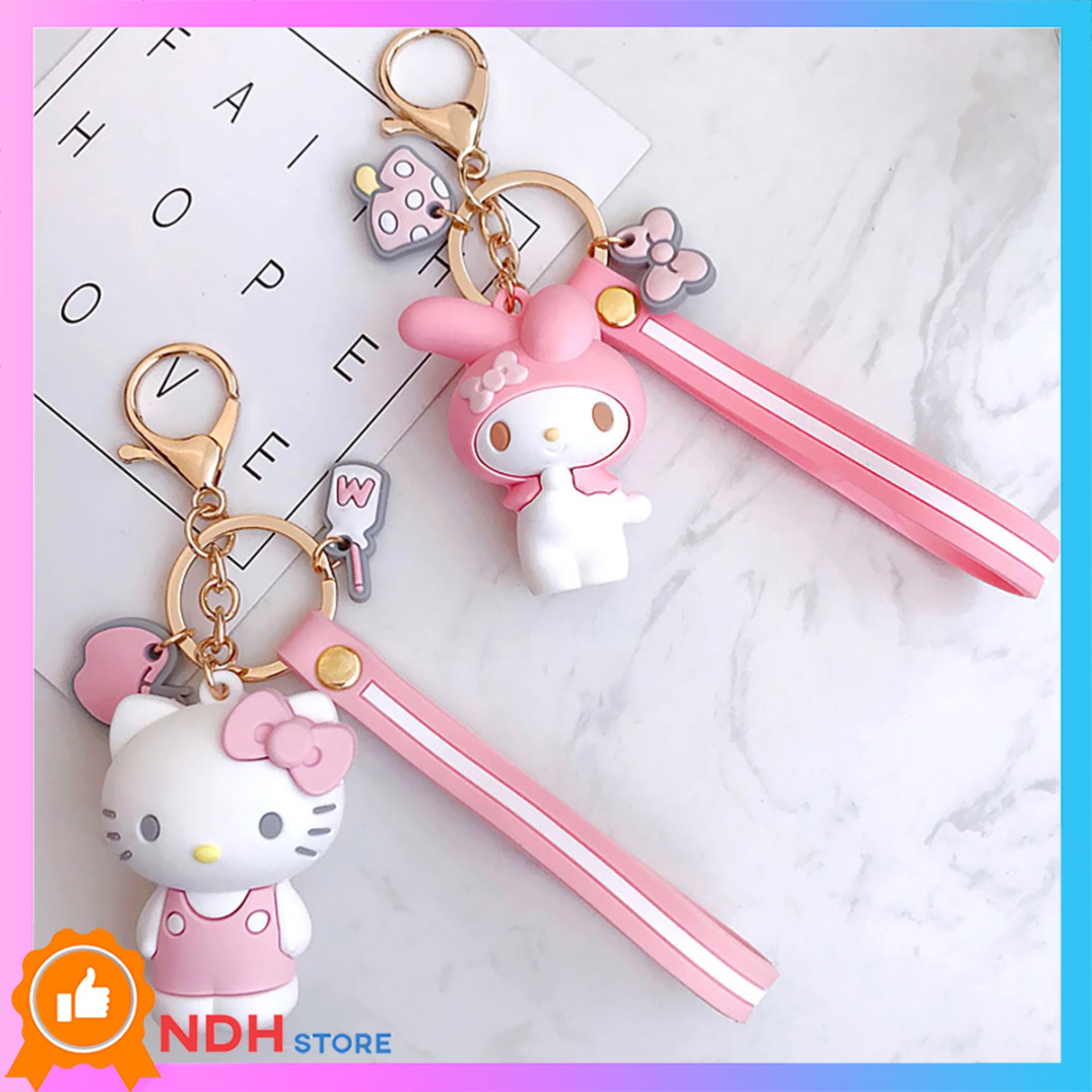 MÓC KHÓA HÌNH MÈO VÀ ẾCH HÀN QUỐC NHIỀU MÀU	_Móc khoá xe máy, móc khoá cute thú cưng, móc khoá Doremon