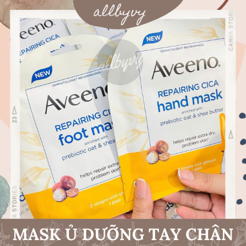 allbyvy | Mặt nạ ủ dưỡng tay - chân Aveeno Cica Mask cao cấp