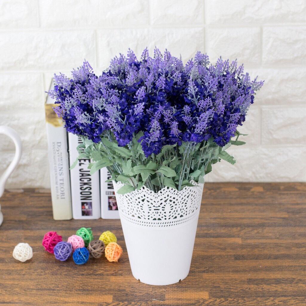 Nhánh hoa lavender trang trí siêu đẹp - Hoa lụa giả cao cấp