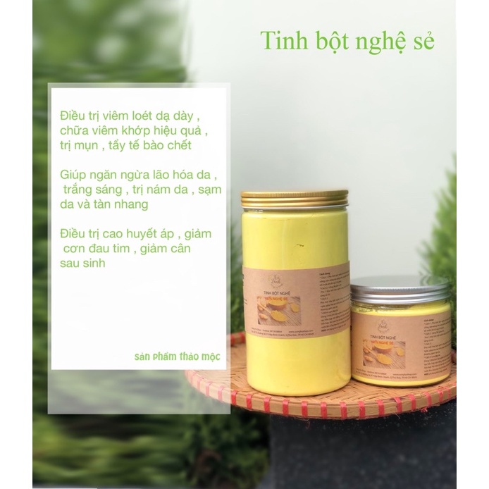 Tinh bột nghệ sẻ nguyên chất Cỏ Lành 1000G