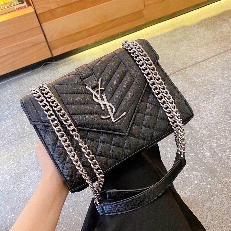 Túi Đeo Chéo  Y.S.L Tag Bạc Thời Trang Hót Mã ( YSB125 )