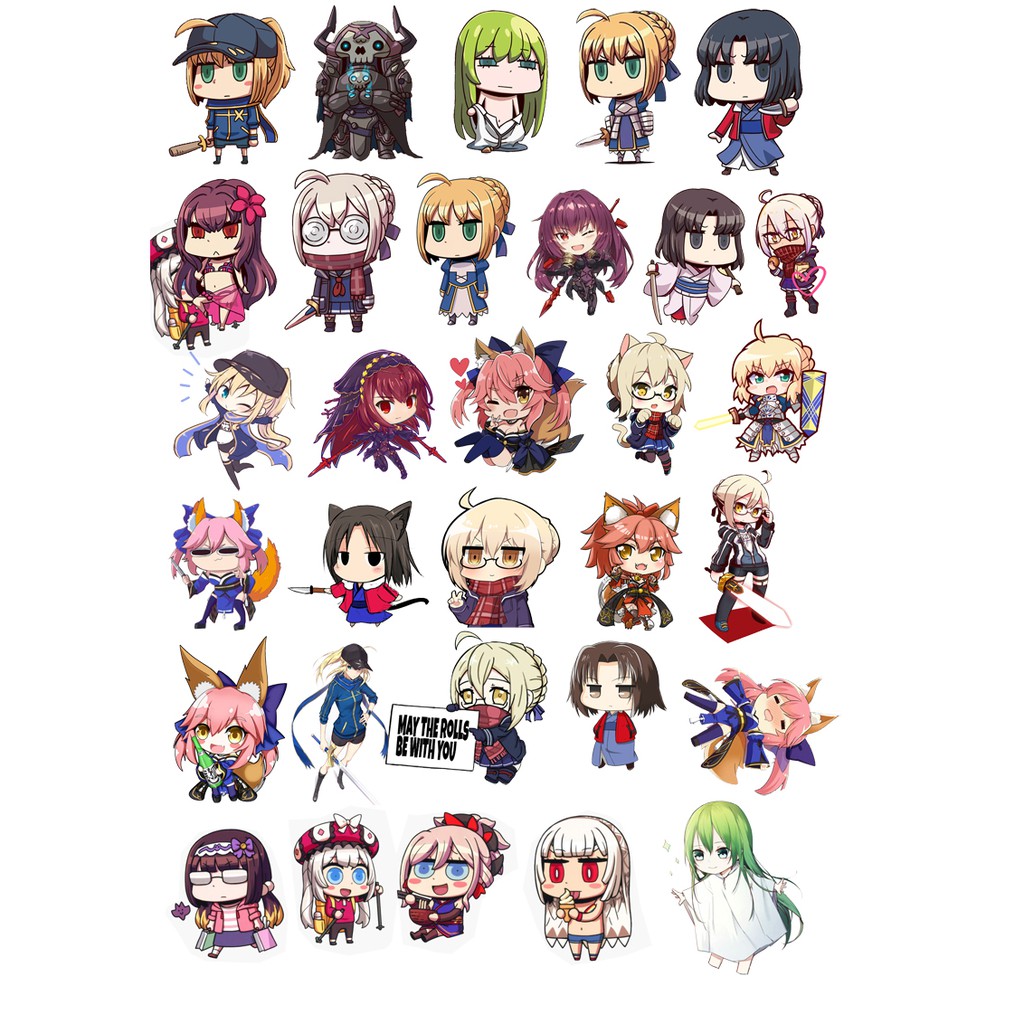 sticker Fate Gran Oder 30 sticker / ảnh dán Fate Gran Oder