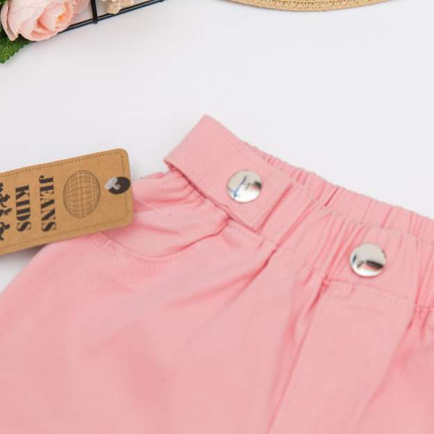 Quần short kaki mềm co giãn bé gái