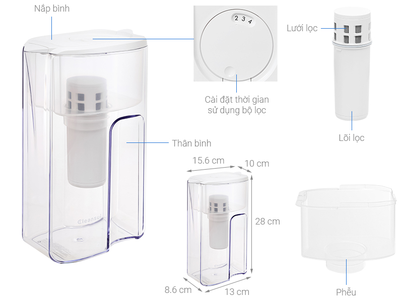 Bình lọc nước Cleansui EJ103