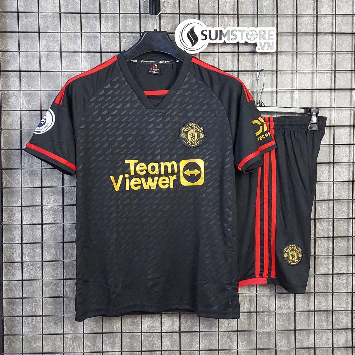 Bộ Đồ Đá Banh Thể Thao CLB MUN Đen 2023 - Áo Bóng Đá Cao Cấp Mới Nhất