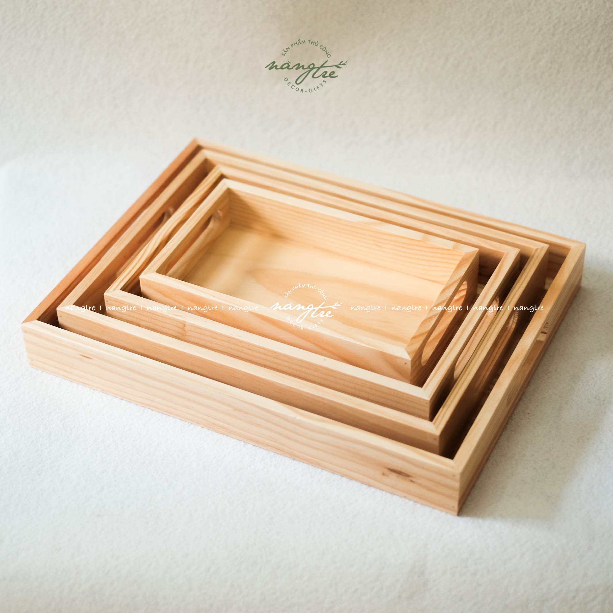 Khay gỗ đựng bánh, trà - Khay gỗ decor