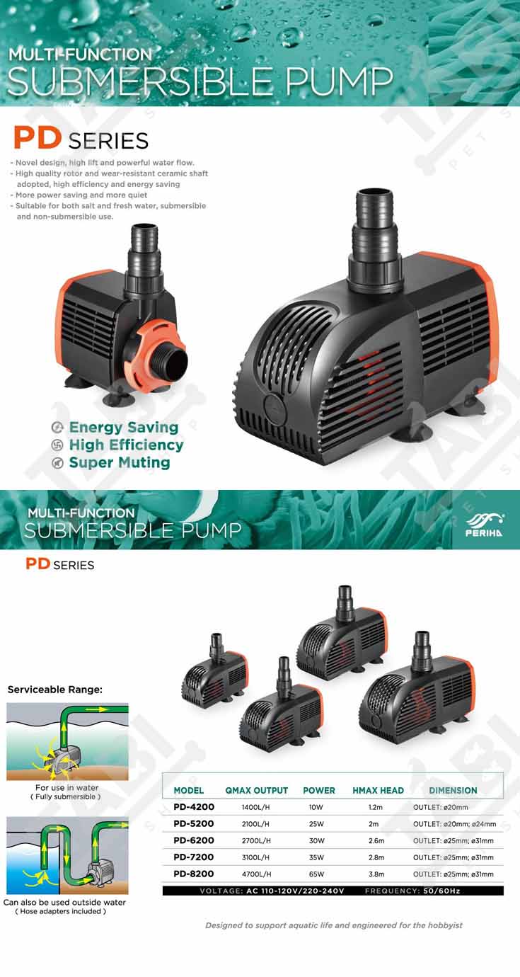 Máy Bơm Nước Periha PD-4200 10W - Máy Bơm Hồ Cá Cao Cấp