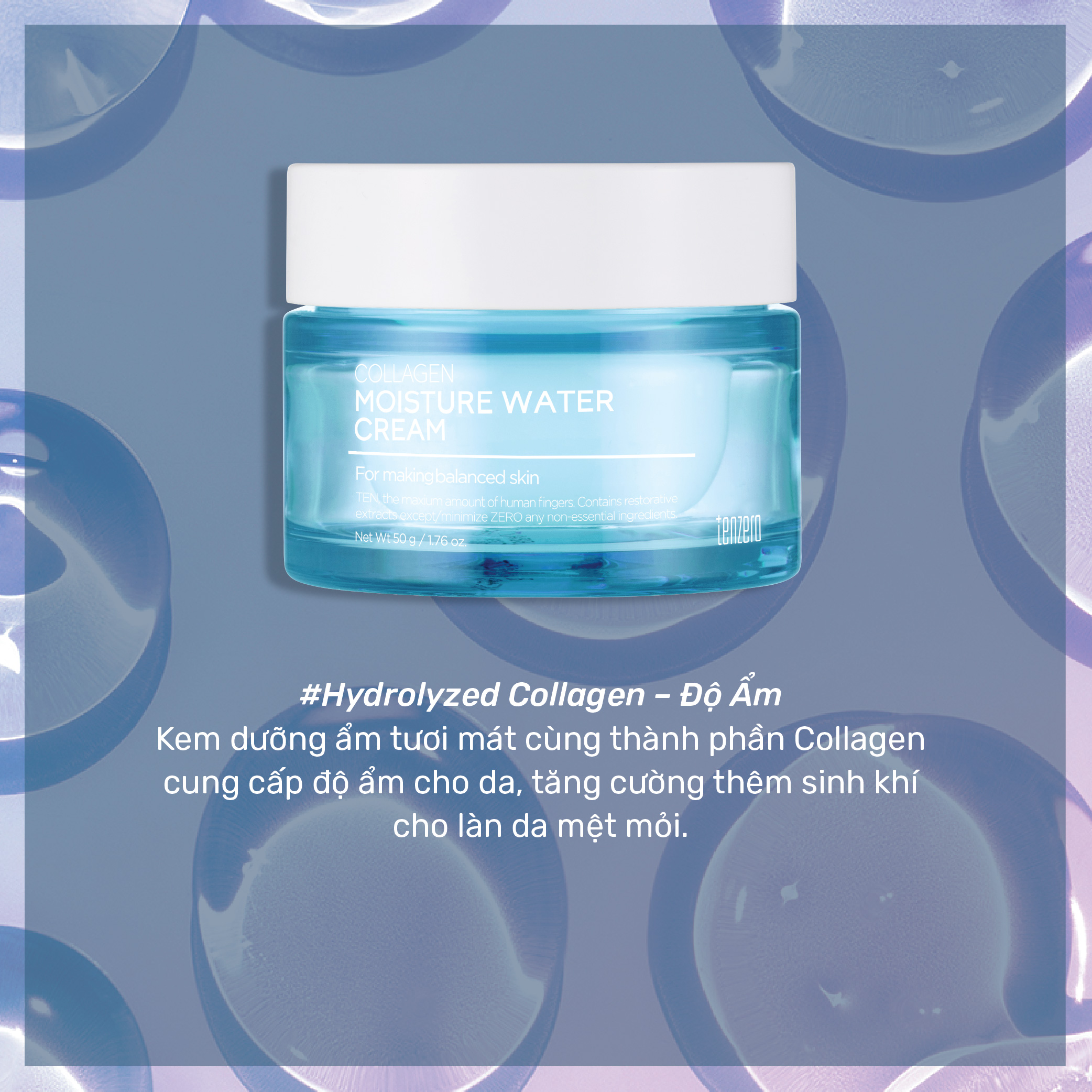 Kem Dưỡng Ẩm Tenzero Water Cream 50g