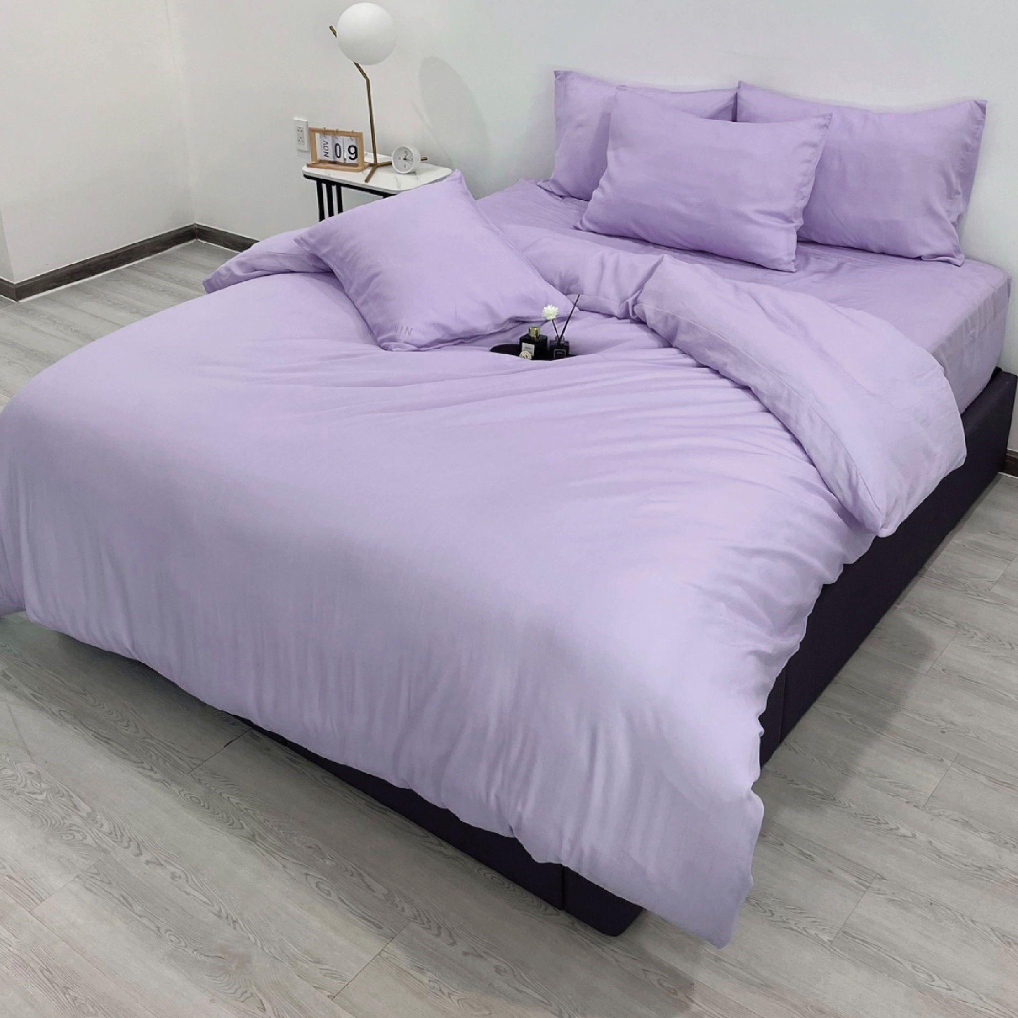 Modern pure cotton bedding set Tencel jacquard 100% Tencel plain solid color pillowcase sets (without quilt) multi-size