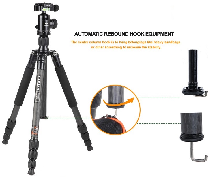 [HCM]Chân máy ảnh tripod Coman TM286CC1 Carbon