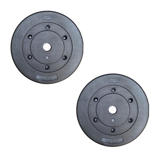 Bộ 4  vỏ tạ miếng tạ bánh nhựa tạ đĩa Reefit 5kg và 10kg không ruột chưa nhồi (gồm 2 vỏ 5kg + 2 vỏ 10kg)