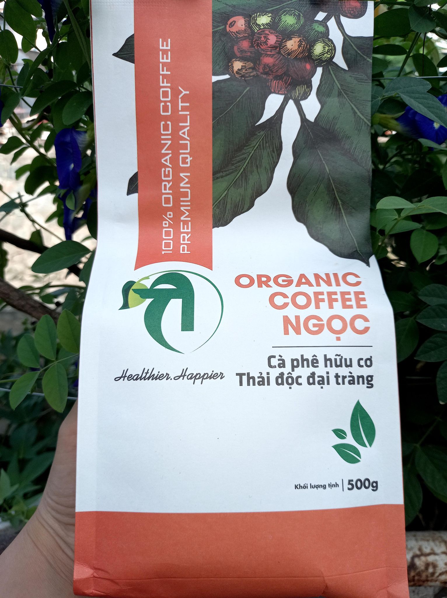 Cafe hữu cơ thải độc đại tràng 500gr NgocOrganic