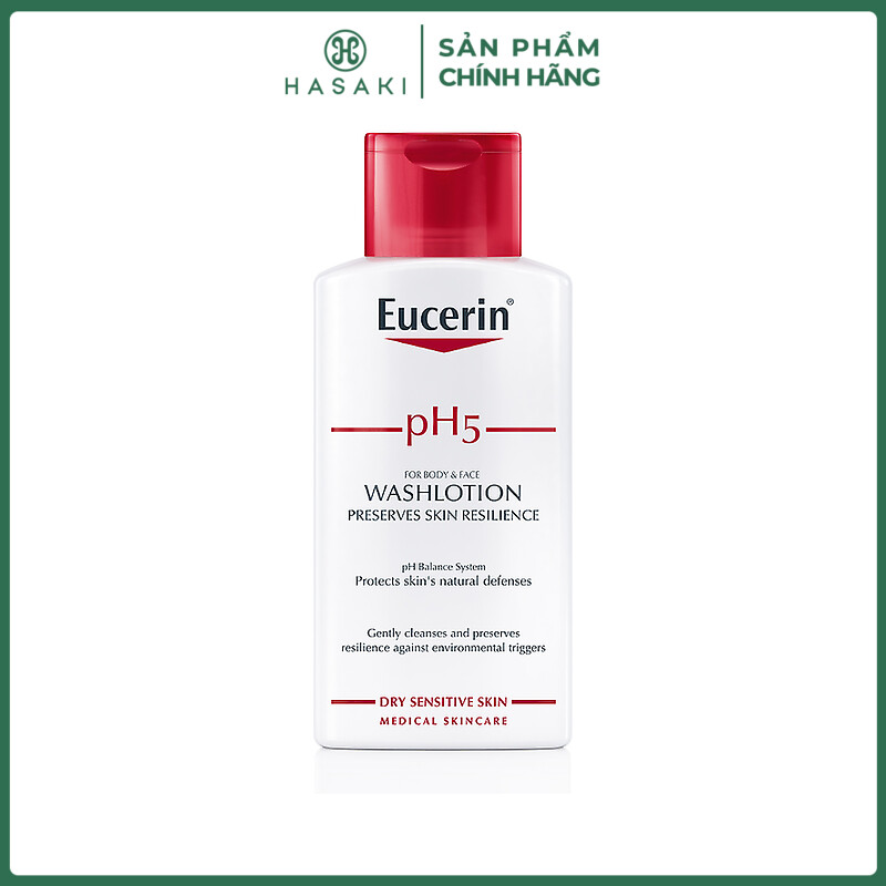 Sữa tắm dạng gel eucerin dành cho da nhạy cảm ph5 wash lotion