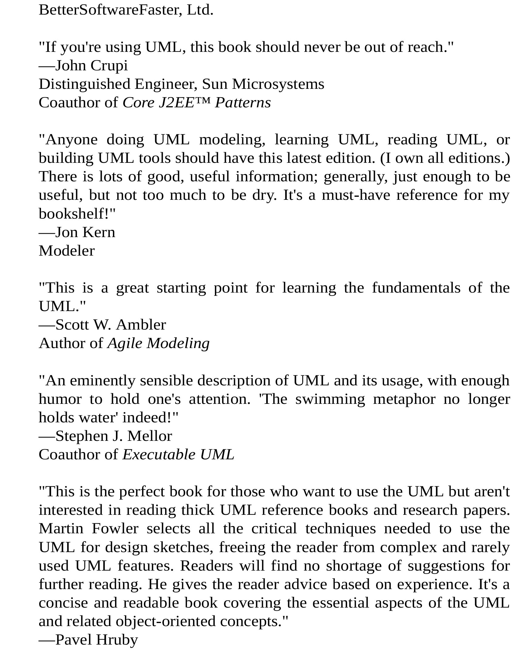 UML Distilled A Brief Guide to the Standard Object Modeling Language
