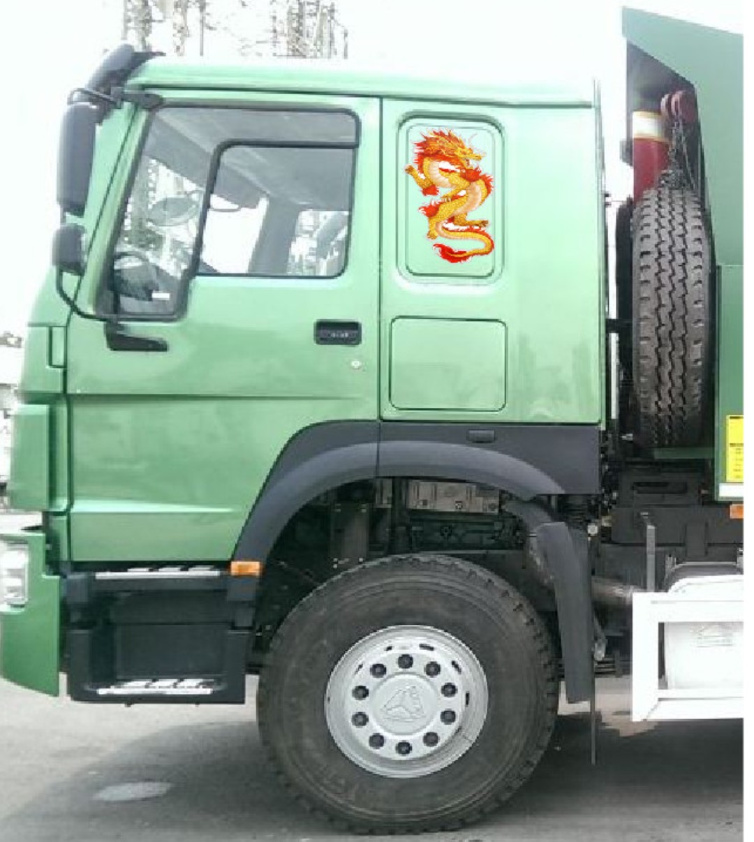 CẶP TEM RỒNG ĐỨNG DECAN DÁN TRANG TRÍ  XE Ô TÔ, XE TẢI(SL:2 TEM)
