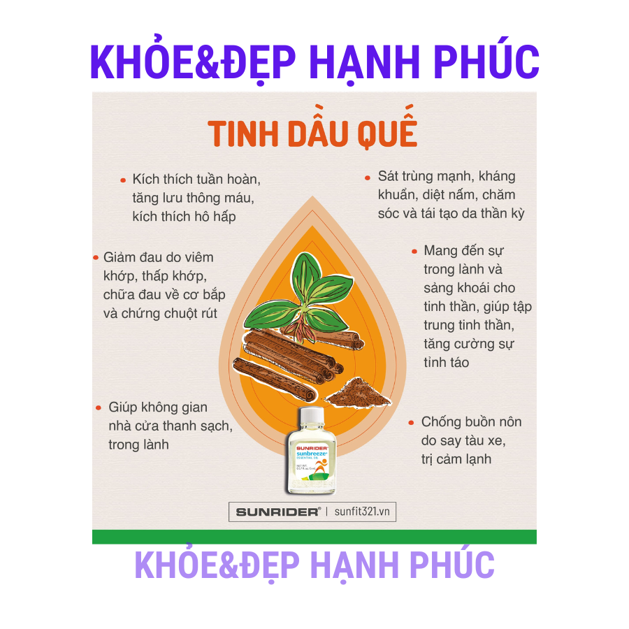 Combo 6 lọ tinh dầu sunbreeze essential oil - 5ml/lọ