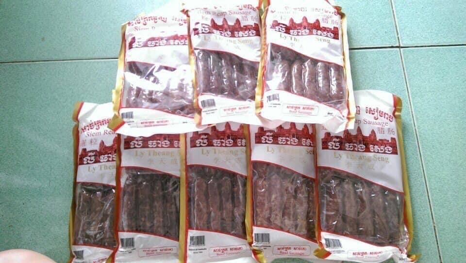 Combo 1kg Lạp xưởng Campuchia Heo + Bò