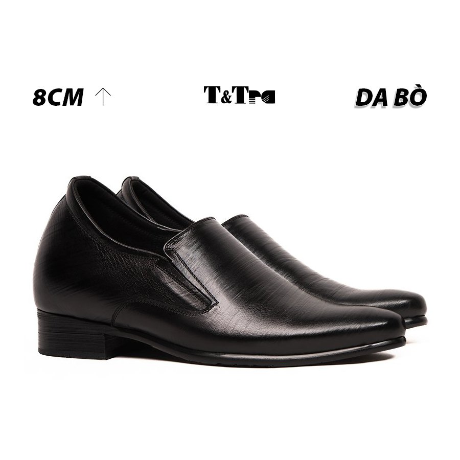 [8CM] Giày Tăng Chiều Cao Nam T&Tra S970 Đen Sọc - Cao Bí Mật Từ Bên Trong