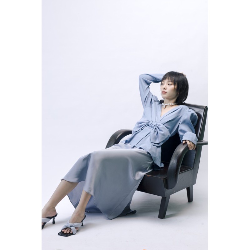 Áo Kiểu Nữ Phối Nơ Celia Bow Top
