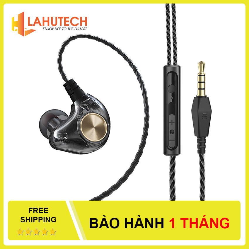 Tai Nghe Nhét Tai Thể Thao Sport Earphone K1 Bass Nhét Qua Vành Tai Bọc Dây Dù - Lahutech - Tai Nghe Nhét Tai, Tai Nghe Samsung, Tai Nghe Iphone, Tai Nghe Nhét Tai Gía Rẻ