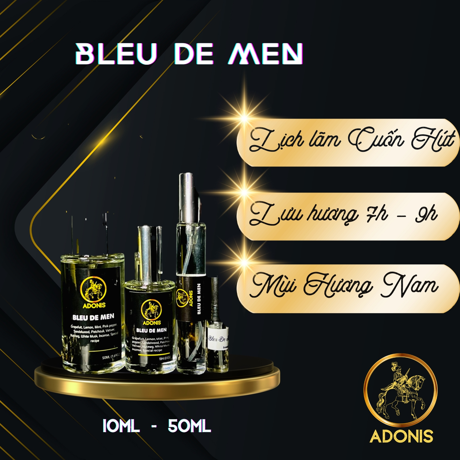 Nước hoa Adonis Bleu De Men – Lịch lãm và cuốn hút