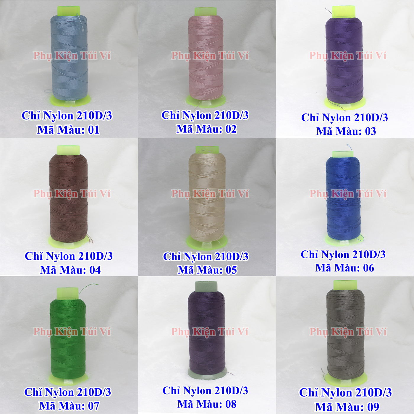 Chỉ nylon 210D/3 làm handmade