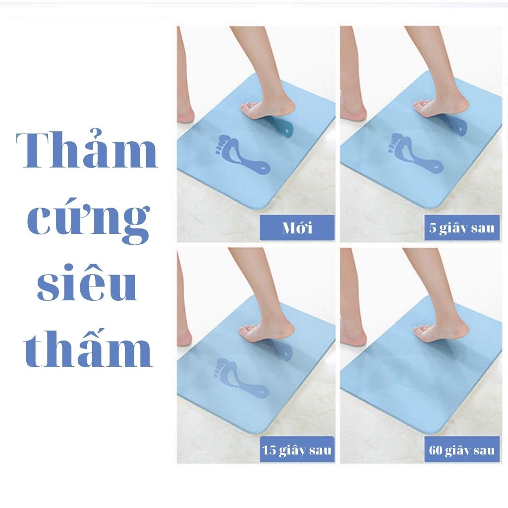 Thảm đá chùi chân siêu thấm Nhật Bản, thảm cứng nhanh khô Chất Xịn