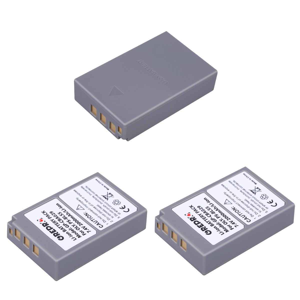 2000mAh PS-BLS5 bls5 bls50 Pin BLS-5 sạc với Type-C cho Olympus bút BLS-50 E-PL2 E-PL5 E-PL6 E-PL7 E-PM2